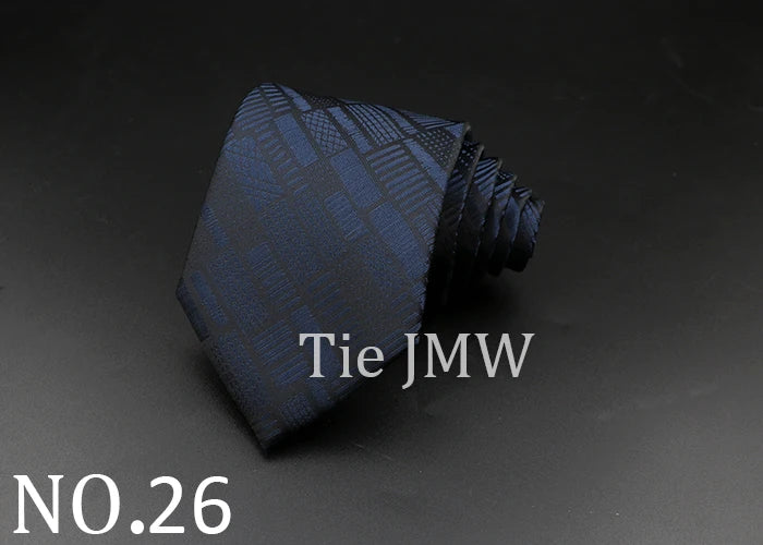 8 cm Tie Gravatas Newest Design Woven 8 cm Silk Necktie Wedding Business Suit Accessories Blue Man Dot Fit Group Party Office