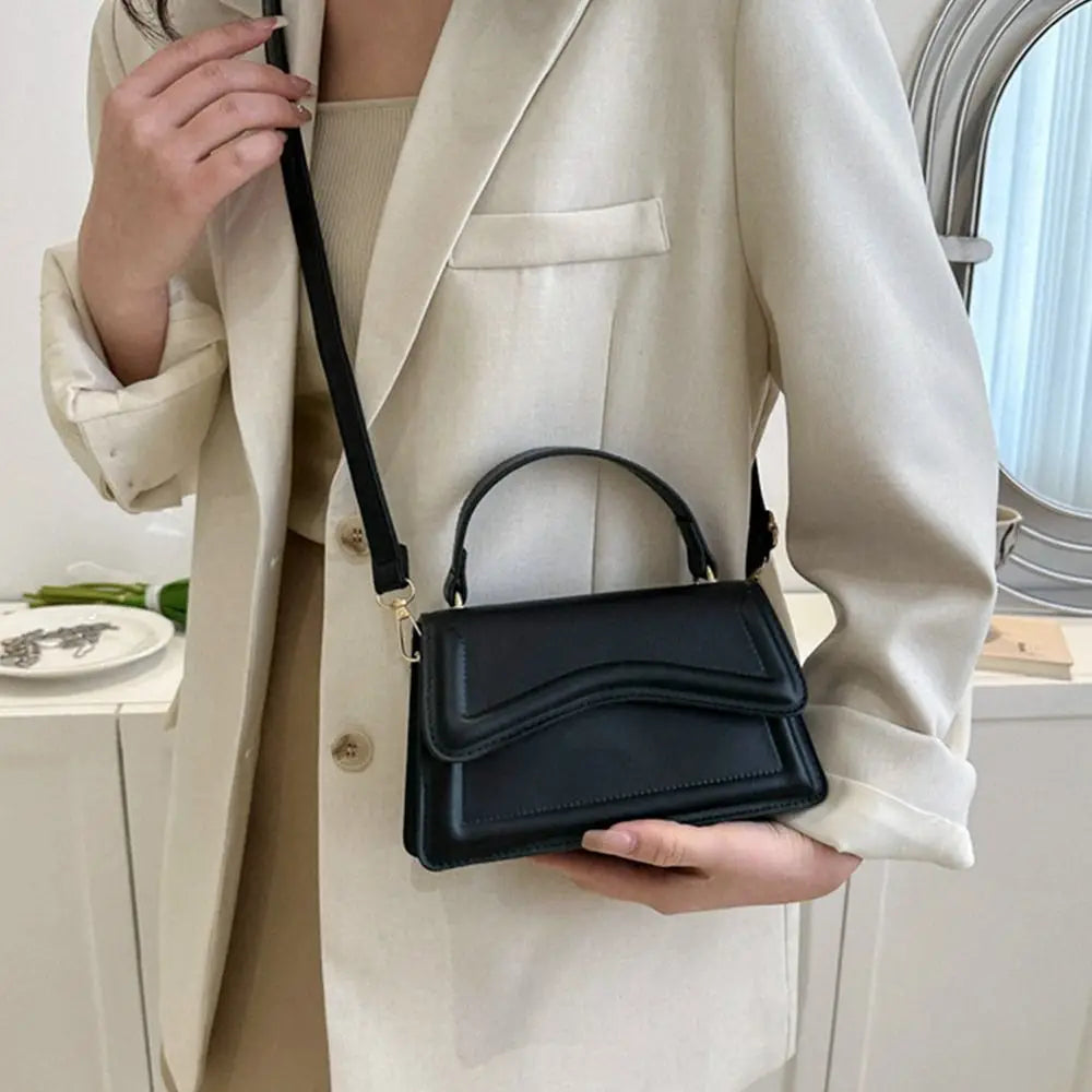 New Fashion Sling Shoulder Bag Trend PU Leather Messenger Handbags Solid Color Leisure Stylish Crossbody Bags For Women Girls