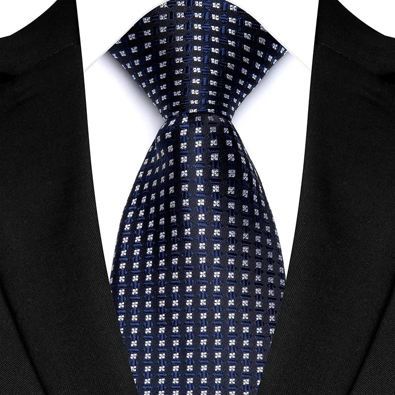 Luxury 8CM Mens Ties Polka Dot Necktie Formal Classic Business Necktie Jacquard Woven Neck ties For Men Groom Wedding Party