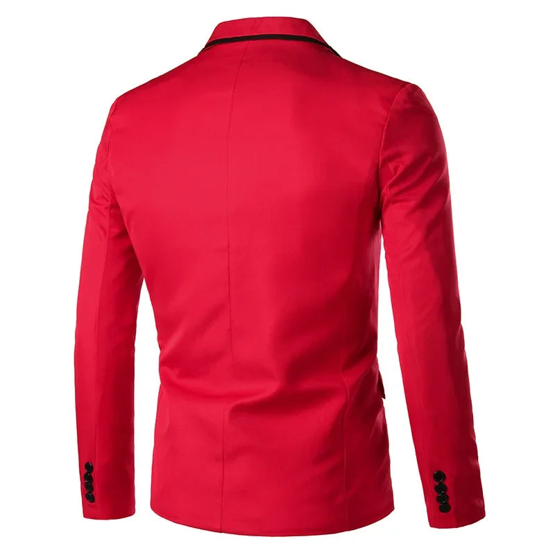 2023 Slims Men's Western-style Blazer Speed Selling Fashionable Solid Color Business Suit Casual Scene