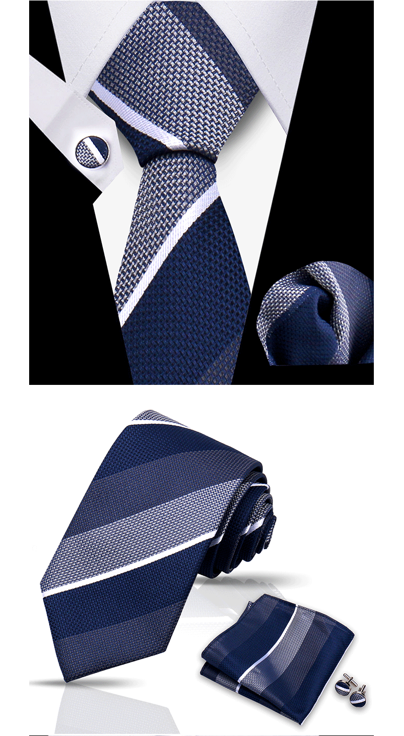 Tie For Men Classic Plaid Handkerchiefs Red Necktie Cufflinks For Men Blouse Business Wedding Accessories Women Collar Man Gift