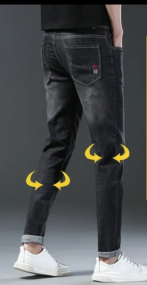 2024 New Men Spring and Autumn Korean Version Comfort Men Stretch Youth Slim Fashion Skinny Jeans Pants Designer Clothes