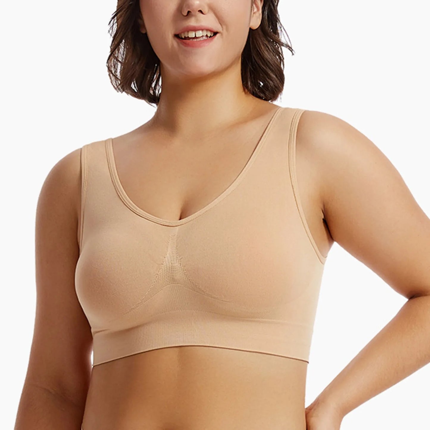 S-5XL Seamless Bras For Women Push Up Hollow Breathable Sports Bra Female Unwired No Pads Crop Top Girls Sexy Lingerie Brassiere