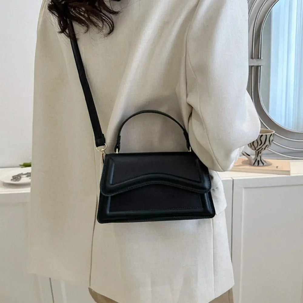 New Fashion Sling Shoulder Bag Trend PU Leather Messenger Handbags Solid Color Leisure Stylish Crossbody Bags For Women Girls