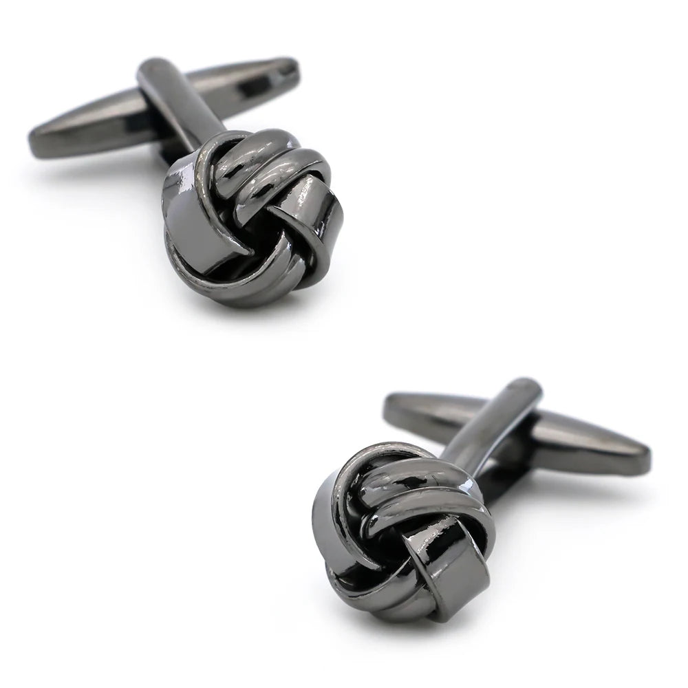 iGame Fashion Knot Cuff Links Quality Brass Material Woven Ball Design Cufflinks For Wedding Men