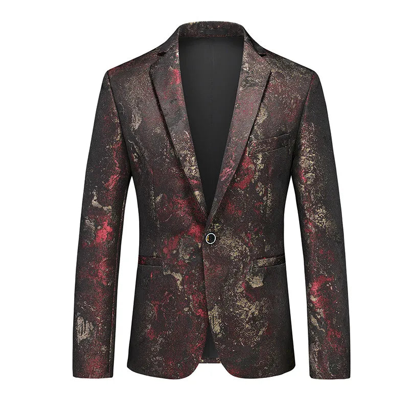 2024 New Men Business Social Suit Jacket Summer Male Single breasted Thin Dress Male Jacquard Blazers Coats