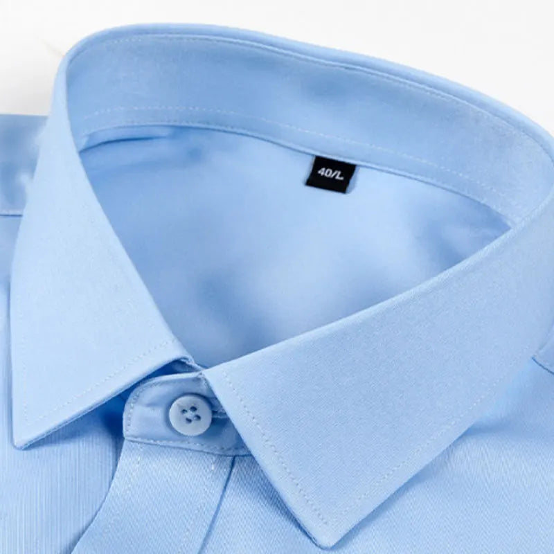 Men's dress shirt long sleeve thin spring and autumn work clothes business casual free ironing breathable slim fashion