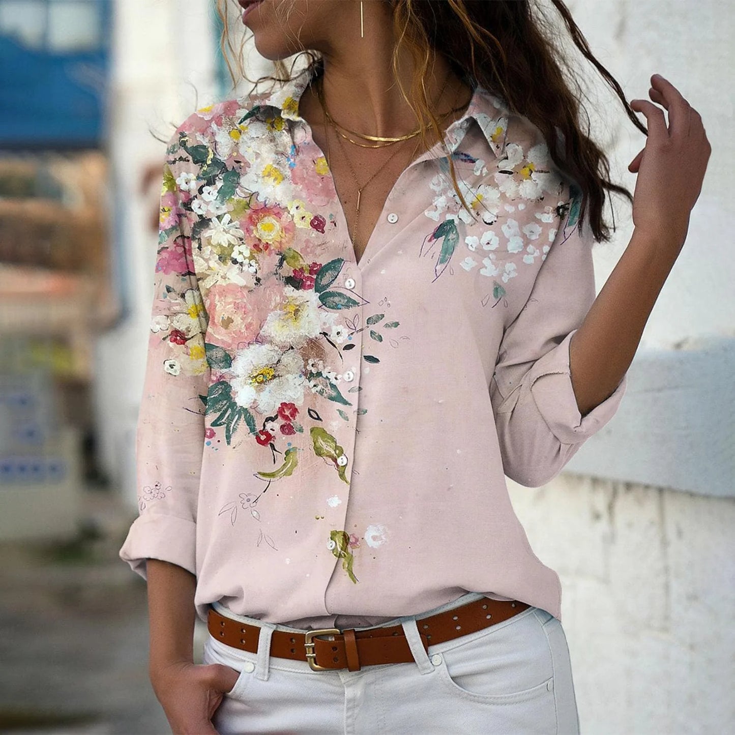 Fashion spring and autumn women shirt loose long-sleeved shirt women casual shirts