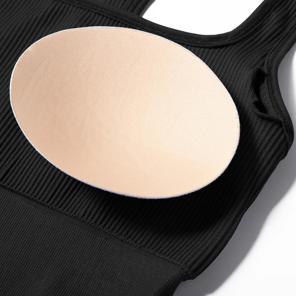 Seamless Bodysuiyts for Women Contracted Tummy Control Rompers Sexy Sleeveless Backless Yoga Sets Jumpsuits Women's Clothings