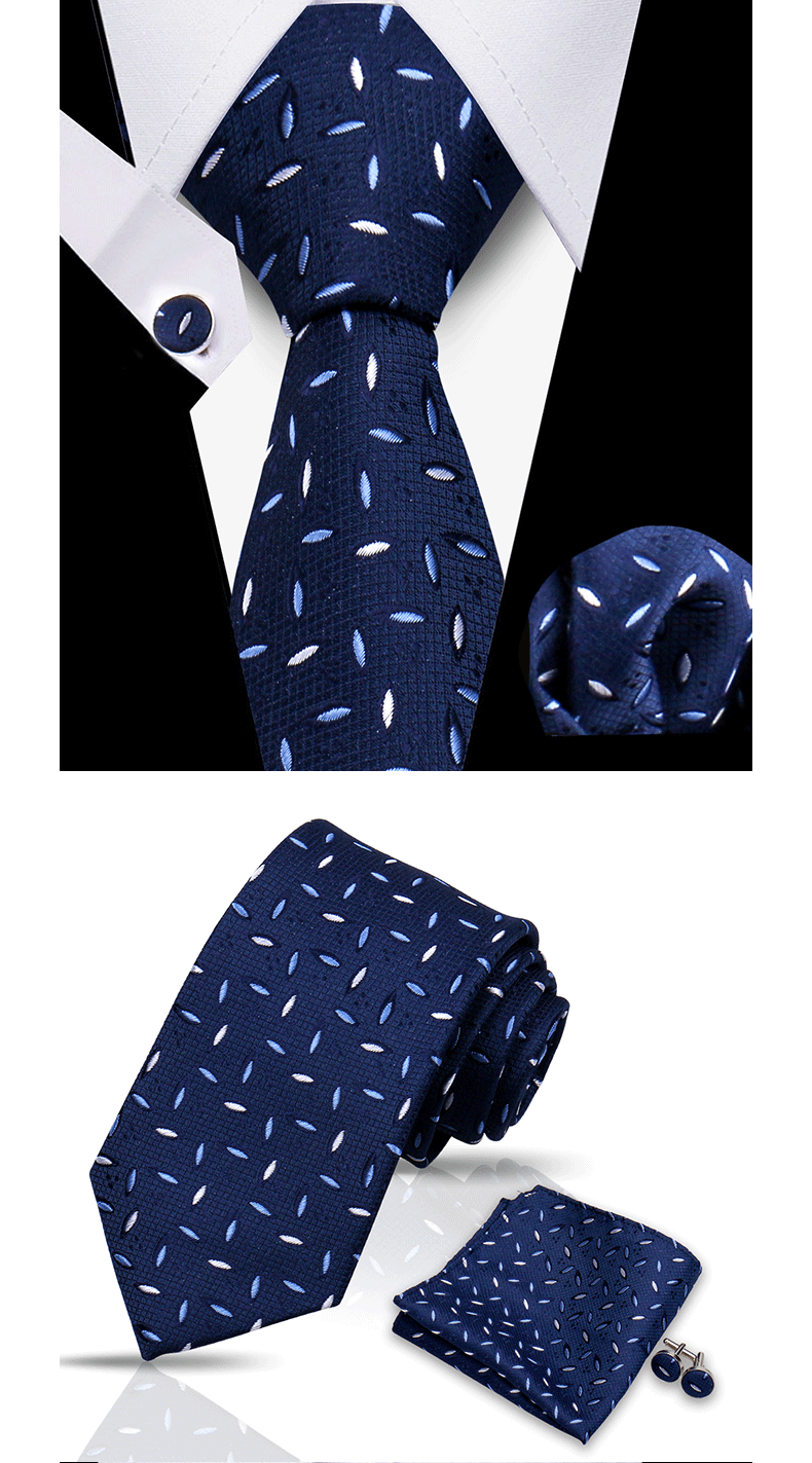Tie For Men Classic Plaid Handkerchiefs Red Necktie Cufflinks For Men Blouse Business Wedding Accessories Women Collar Man Gift