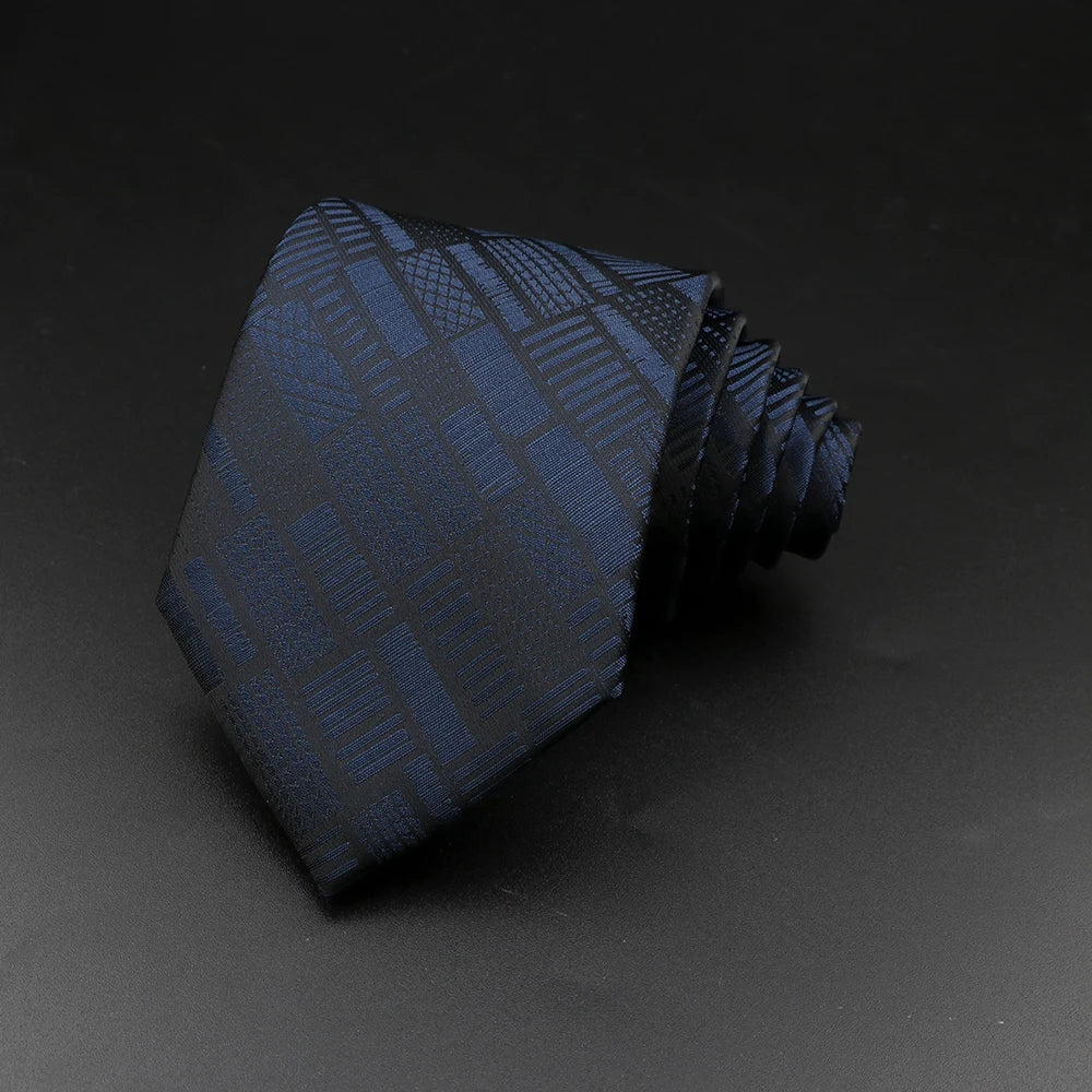 8 cm Tie Gravatas Newest Design Woven 8 cm Silk Necktie Wedding Business Suit Accessories Blue Man Dot Fit Group Party Office