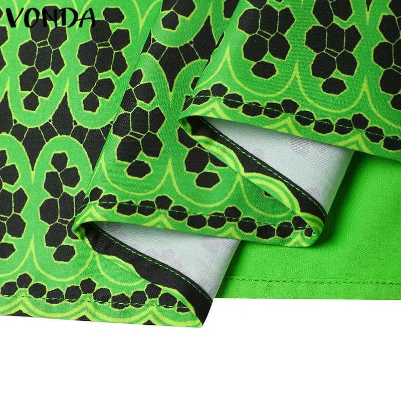Summer Maxi Dress VONDA Sexy Bat-wing Sleeve Party Sundress 2024 Fashion Bohemian Printed Vestidos Casual Robe Oversized