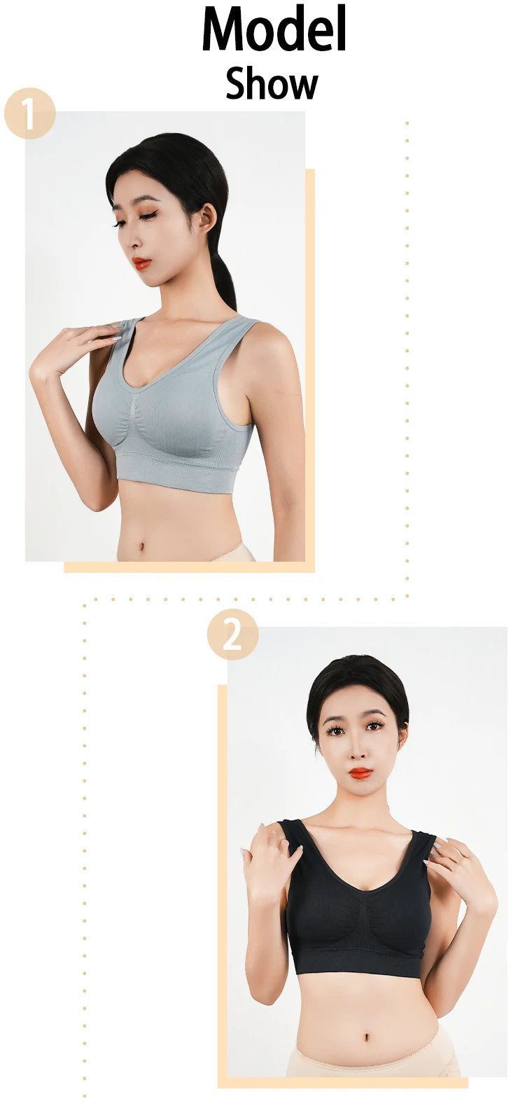 Women Large Seamless Bras Push Up Sports Top Female Breathable Brassiere Unwired Active Padded Bra Crop Top Gym Runing Yoga Vest