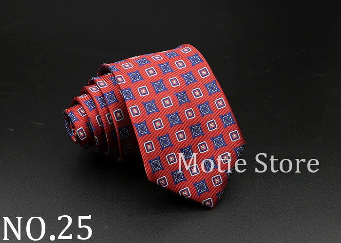 New Style Fashion Jacquard Floral Paisley Necktie Polyester Male Narrow Red Blue Tie Suit Shirt Gift For Men Accessory Gravatas