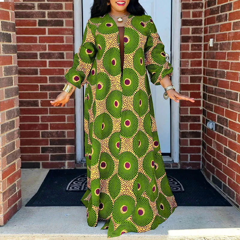 Plus Size Cover-ups VONDA Women Long Cardigans 2025 Bohemian Printed Long Sleeve Shirt Casual Loose Fashion Vintage Beach Top