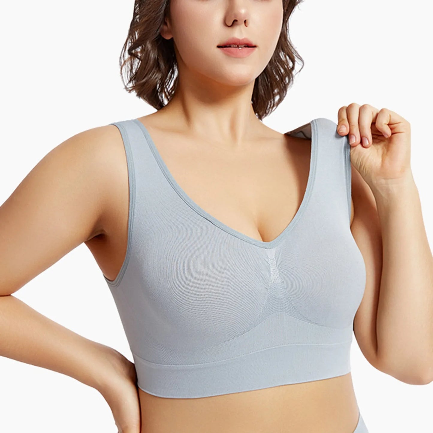 S-5XL Seamless Bras For Women Push Up Hollow Breathable Sports Bra Female Unwired No Pads Crop Top Girls Sexy Lingerie Brassiere