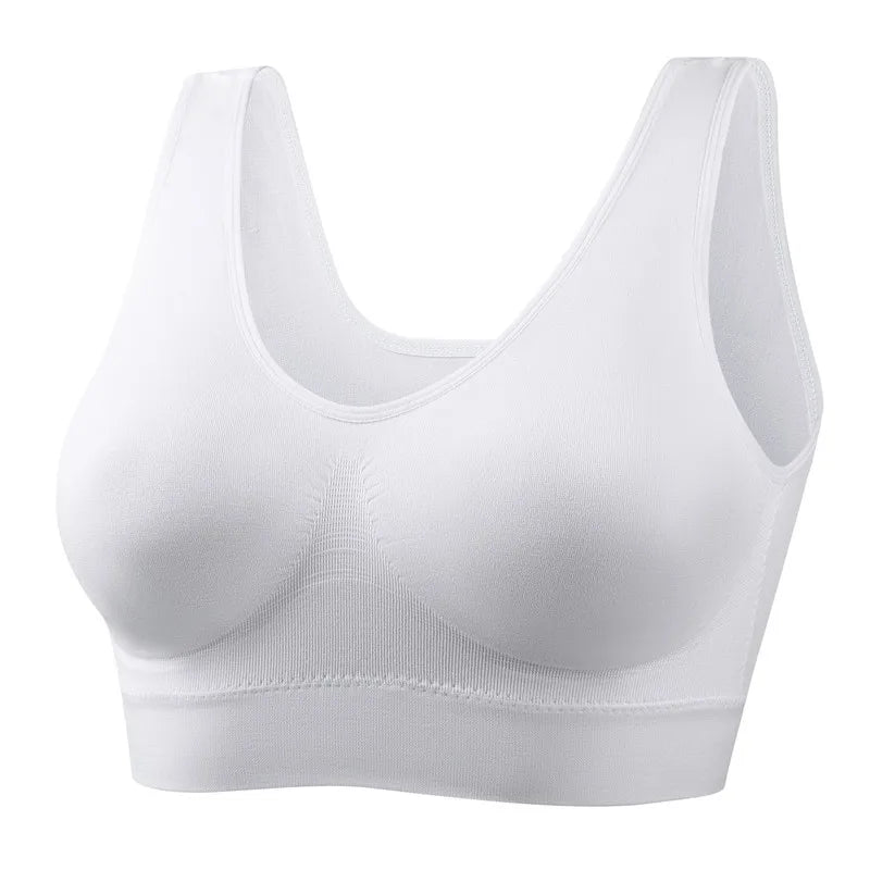 Women Wireless Sports Bra Fitness Running Vest Gym Workout Underwear Padded Tops Bralette Breathable Brassiere Push Up Bras