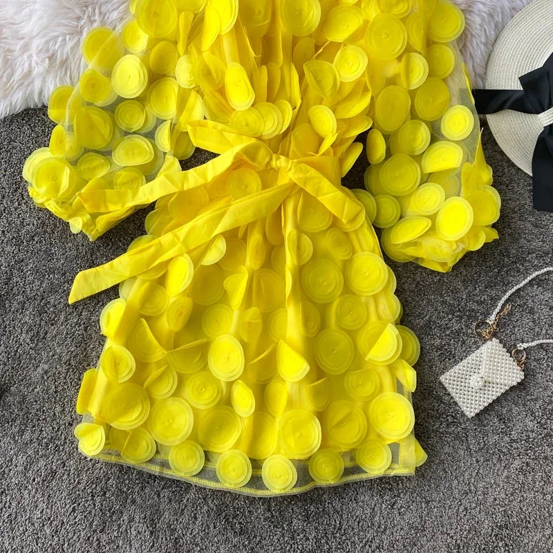 2024 Spring Sexy off shoulder dresses bandage short Dress summer flower Party casual Women beach holiday a-line elegant dress