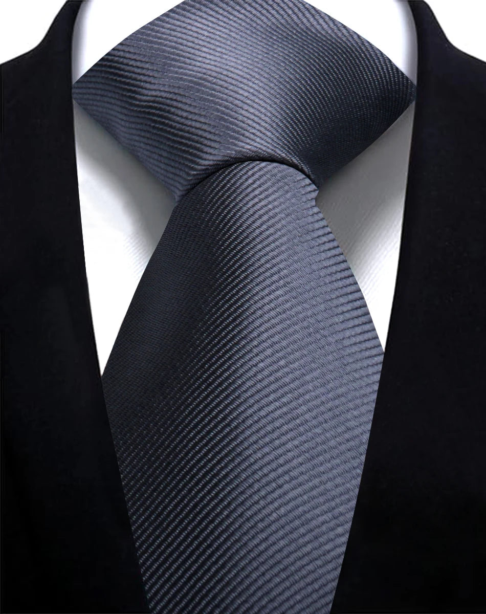 Solid Tie 7.5cm Necktie For Men Fashion Wedding Ties Slim Blue Gray Classic Neckties Men Business Jacquard Woven Classic Gravats