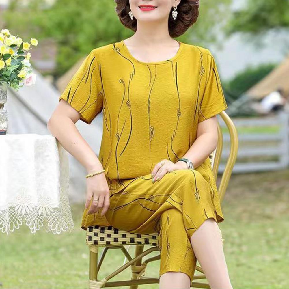 2023 Summer Women's Trousers Suit Pastoral Fashion Loose Short Sleeve Two Piece Suit Striped Cotton Linen Wild T-shirt Pant Sets