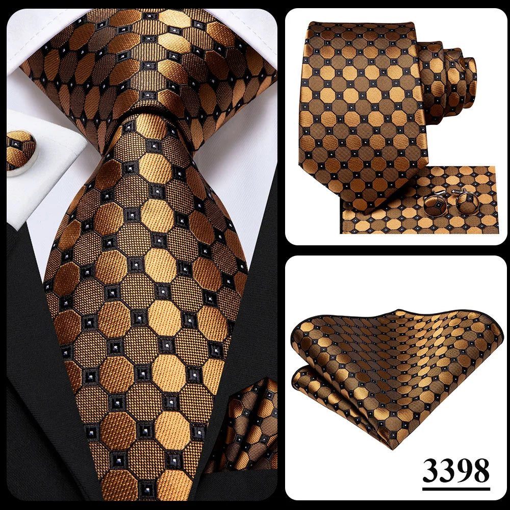 Hi-Tie 8.5cm Business Black Solid Paisley 100% Silk Men's Tie Neck Strip Ties for Men Formal Luxury Wedding Neckties Gravatas