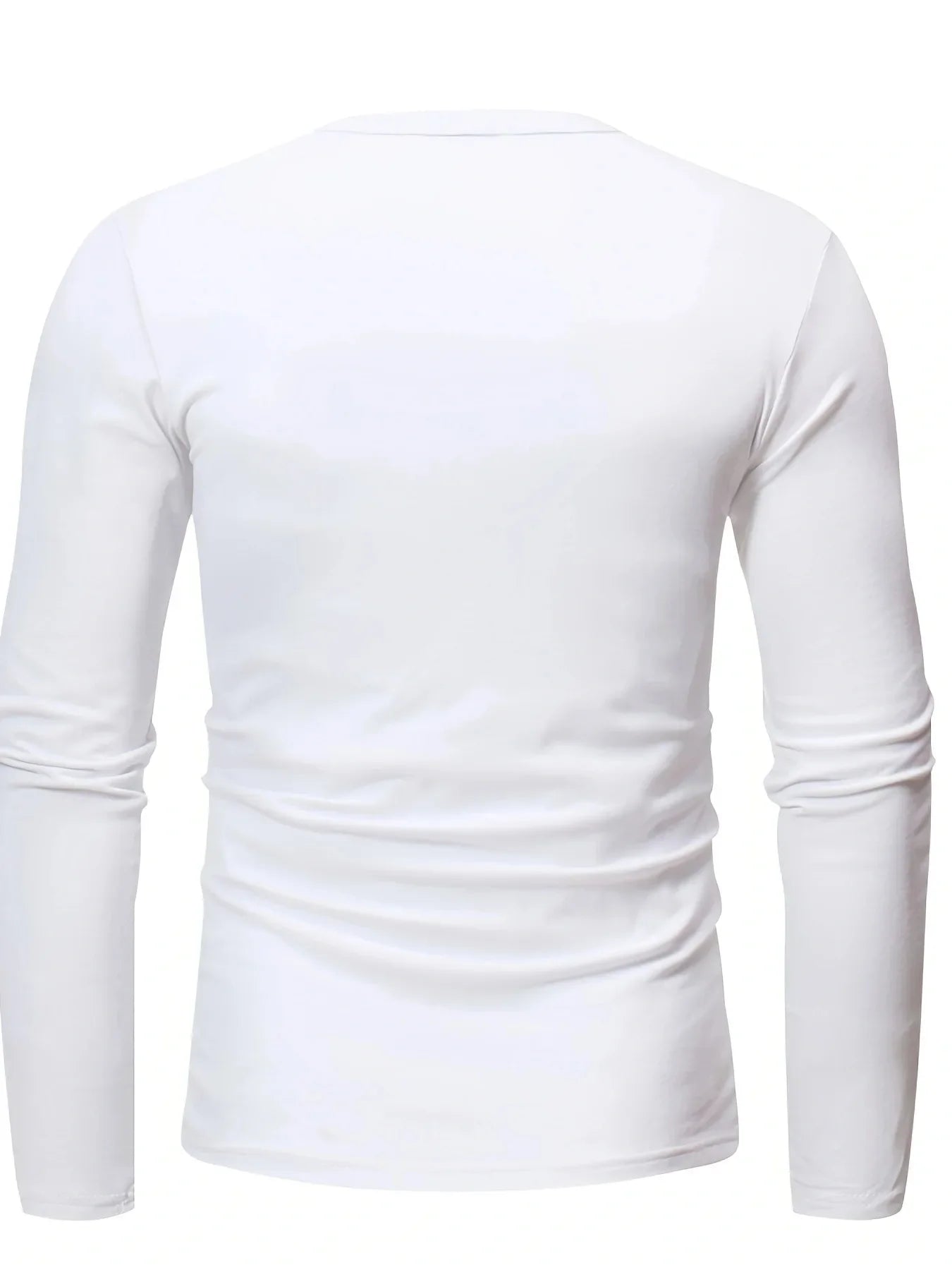 Cross-border Spring and Autumn Clothing European and American Men's T-Shirt Long-sleeved Men's Base Henry Shirt