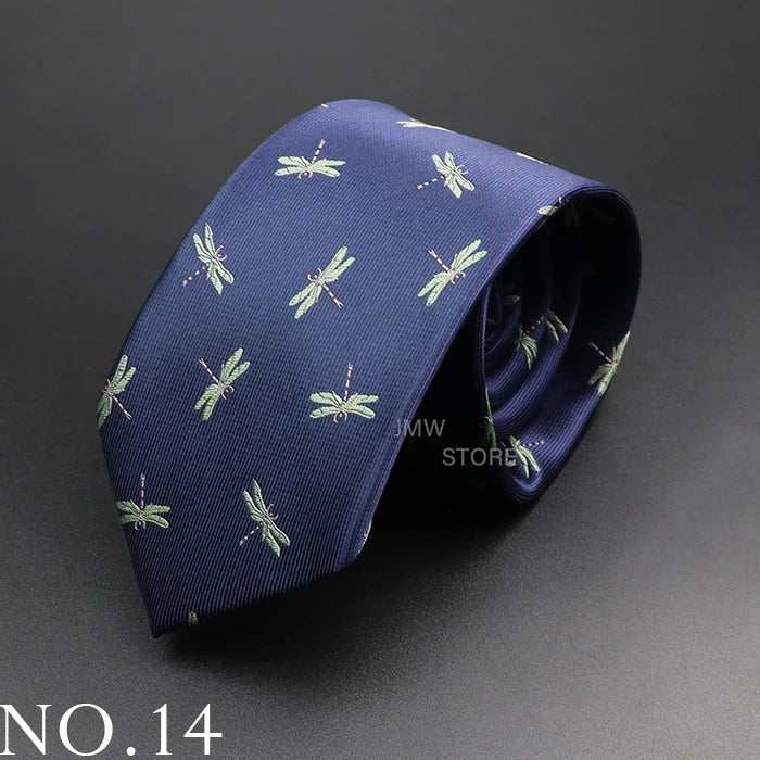 New Design Wedding Men Tie Green Wine Red Paisley Flower Animal Neckties Men Business Dropshipping Groom Collar Accessories Gift