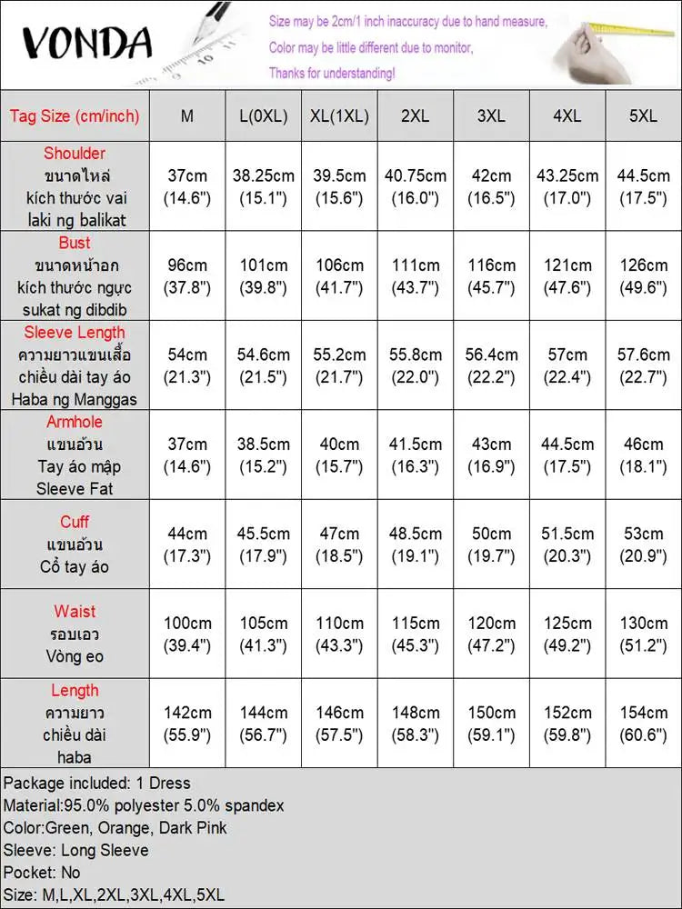 VONDA Women Printed Dress 2024 Vintage Maxi Long Dress Autumn Patchwork Sundress Fashion Elegant Party Vestidos Femme Robe Baggy