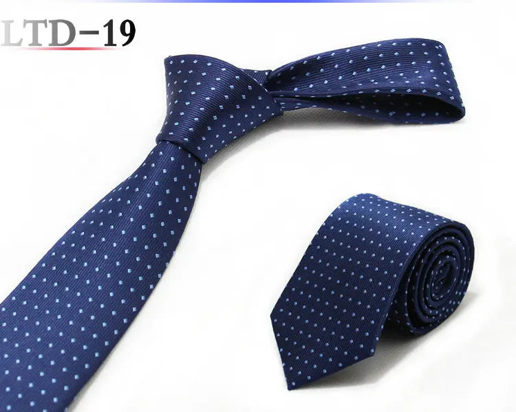 Luxury 7CM Mens Ties Striped Dot Necktie Formal Classic Business Neck Ties Jacquard Woven Necktie For Men Groom Wedding Party