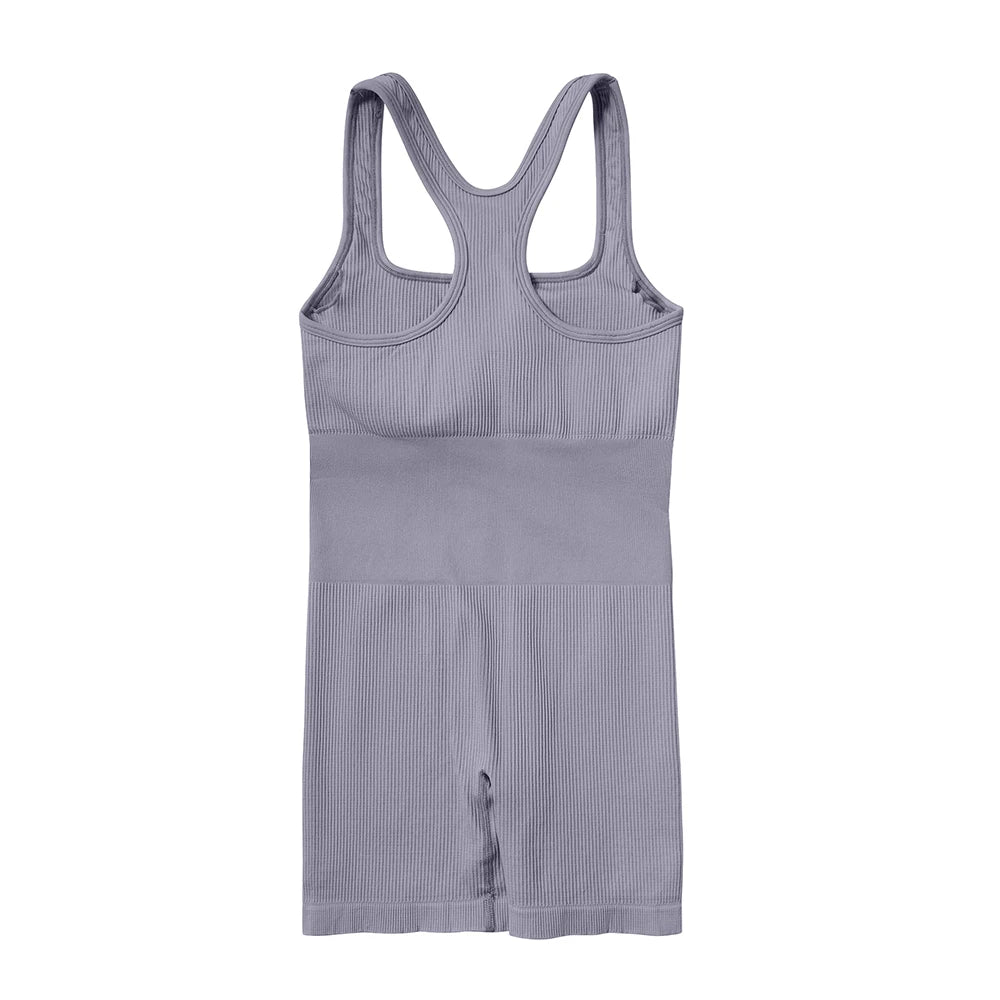 Seamless Bodysuiyts for Women Contracted Tummy Control Rompers Sexy Sleeveless Backless Yoga Sets Jumpsuits Women's Clothings