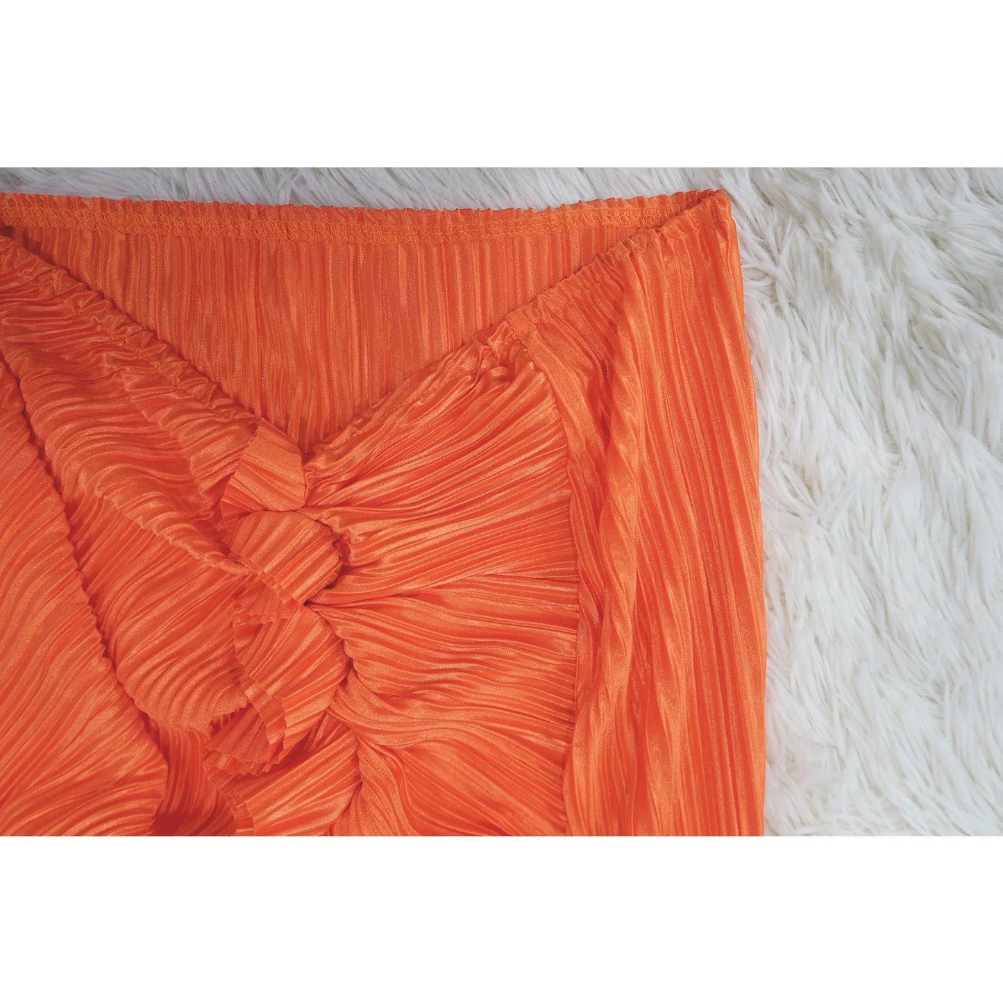 Summer Dresses for Women Two Pieces Set Sexy Backless Halter Top and High Waist Side Slit Pleated Skirt Matching Lady Streetwear