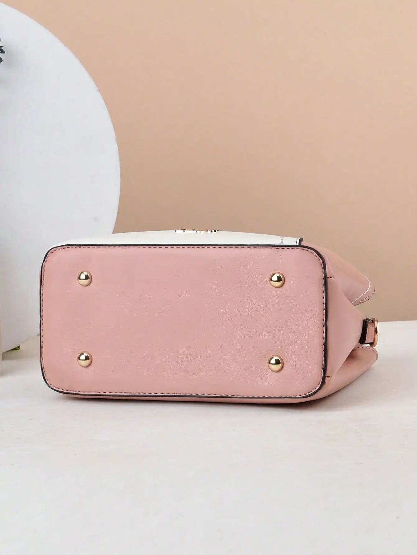 Fashion splicing color blocking large capacity women's handbag, casual versatile crossbody bag