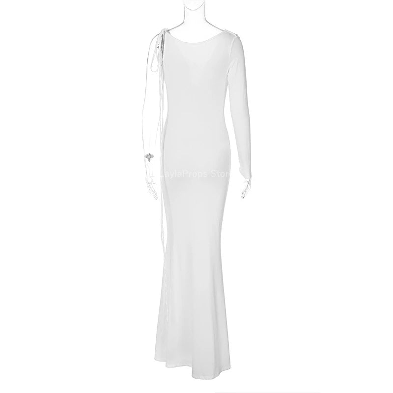 Maternity Dresses Fashionable and Sexy Pure Color One Shoulder Body con Maternity Dress for Photography and Parties