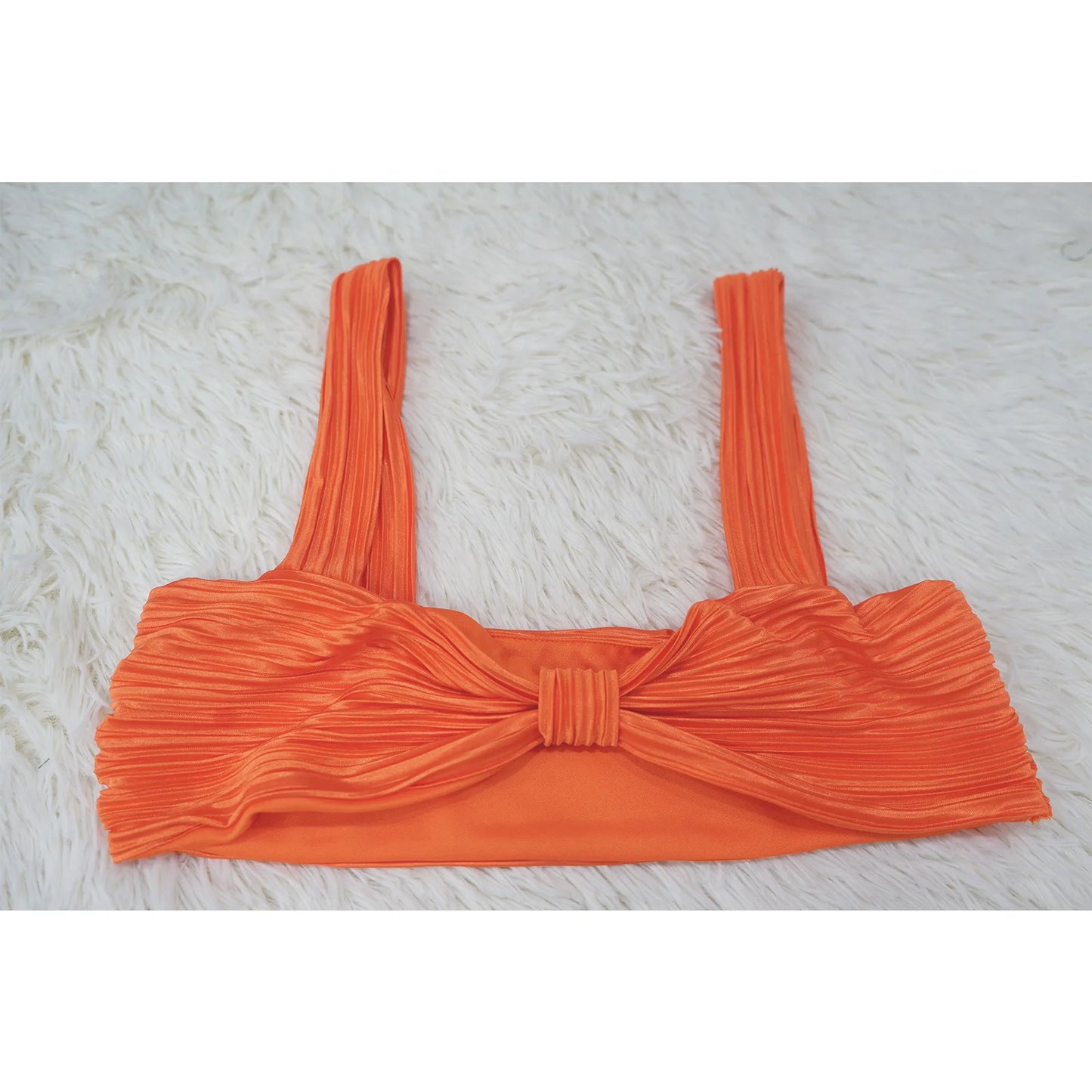 Summer Dresses for Women Two Pieces Set Sexy Backless Halter Top and High Waist Side Slit Pleated Skirt Matching Lady Streetwear