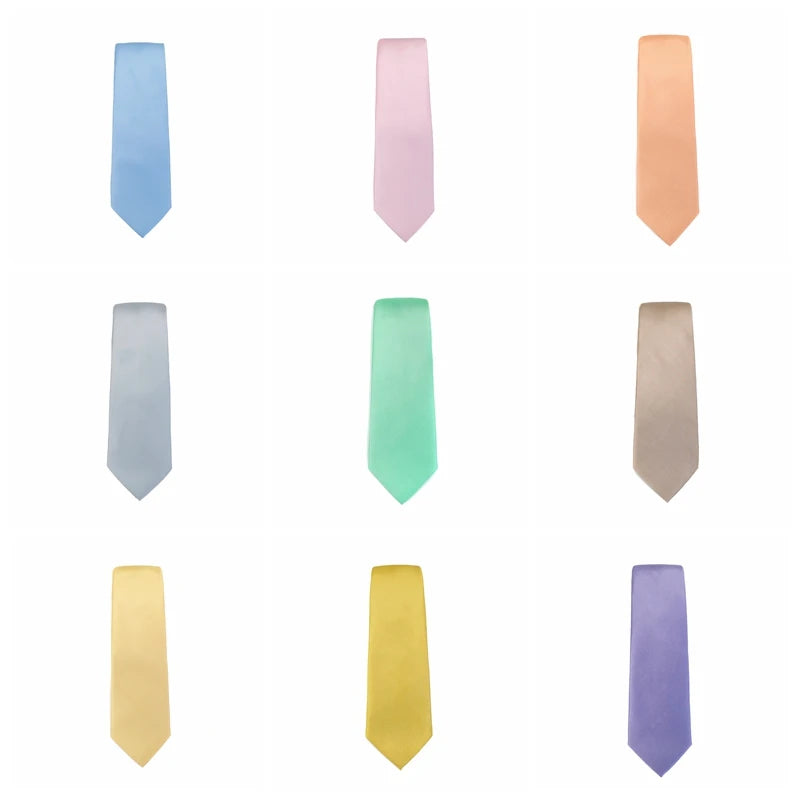 Solid Tie 7.5cm Necktie For Men Fashion Wedding Ties Slim Blue Gray Classic Neckties Men Business Jacquard Woven Classic Gravats