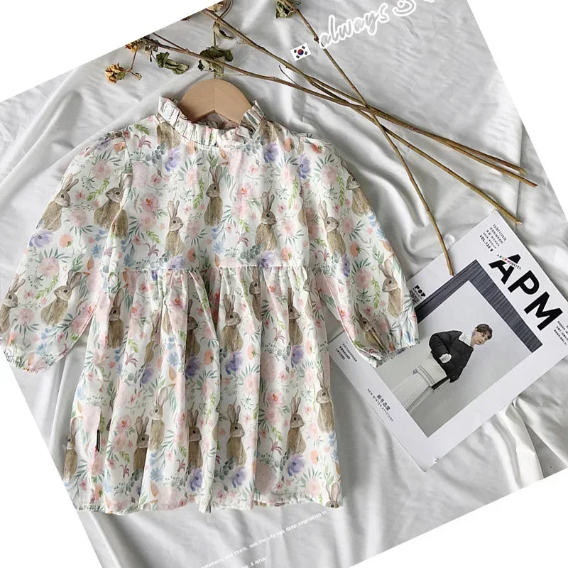 Girls Dress Autumn Spring New Long Sleeve Kids Dress Princess Dress Kids Clothes Vestido Flower Girl Dresses Clothing Wholesale