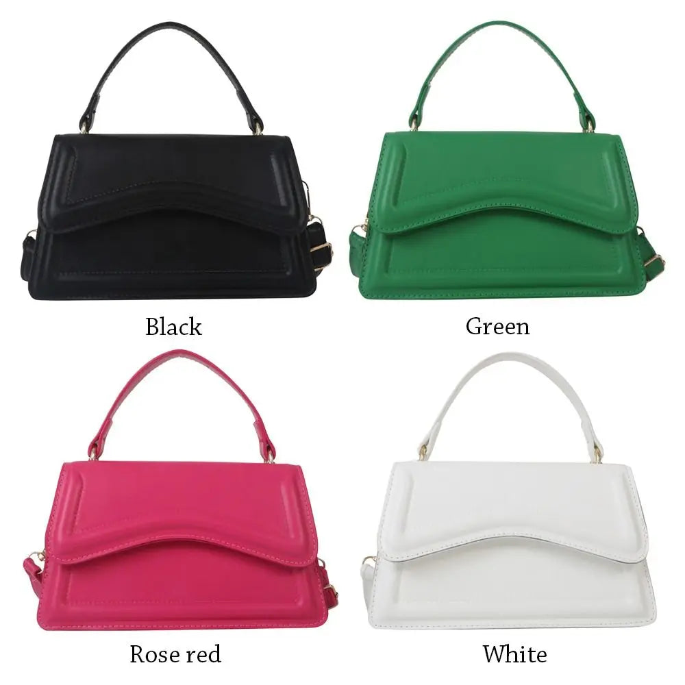 New Fashion Sling Shoulder Bag Trend PU Leather Messenger Handbags Solid Color Leisure Stylish Crossbody Bags For Women Girls