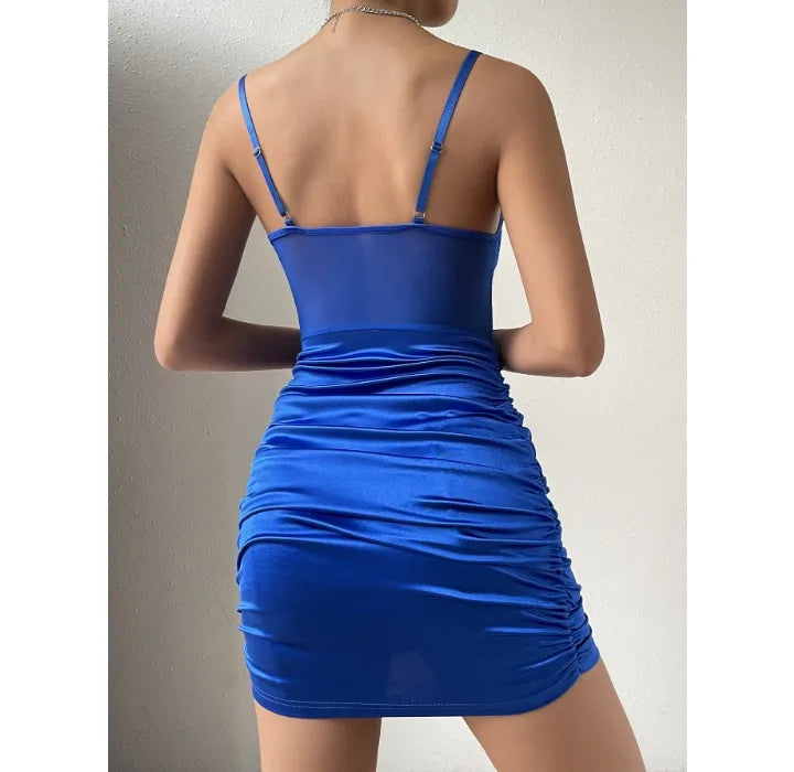 Sleeveless Dress for Woman New Summer 2024 Sexy Lace Pleated Flower Patterned Hip Wrap Skirt Y2k Slim Fit Dresses for Female