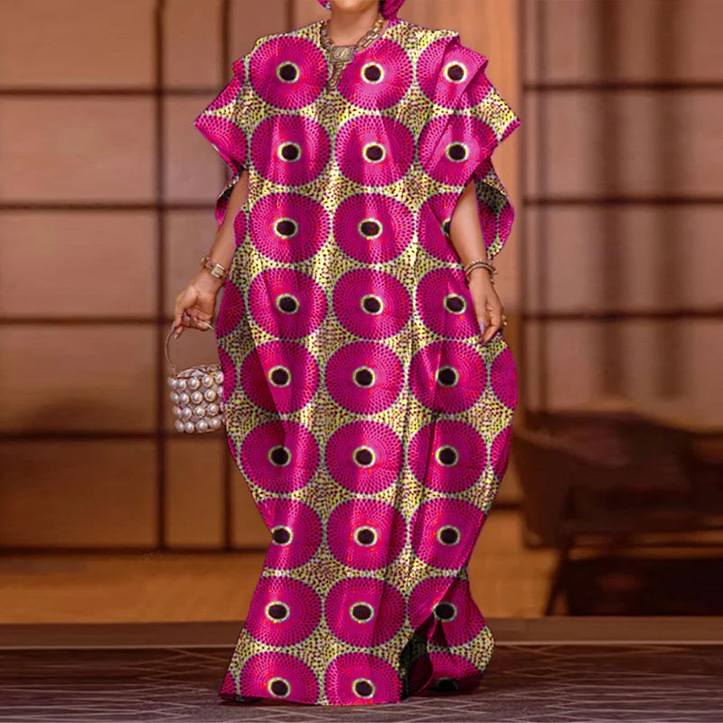 Plus Size 5XL VONDA Printed Women Maxi Long Dress 2025 Summer Sundress Bohemian Party Vestidos Casual Loose Robe Femme