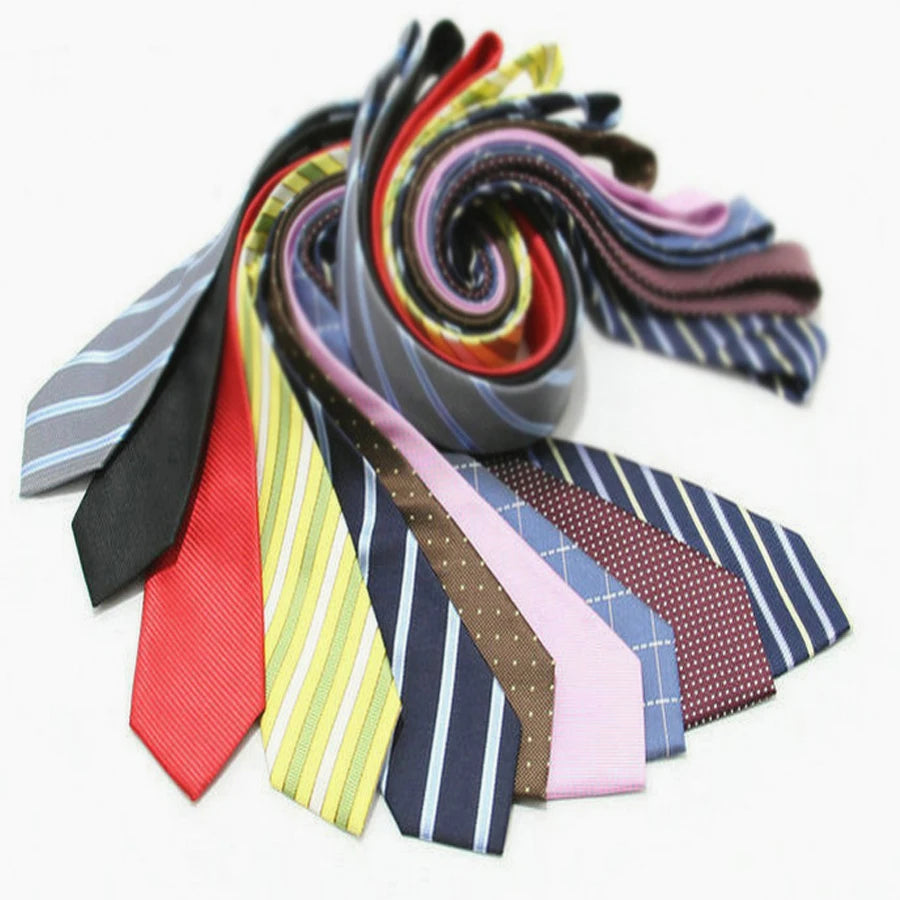 Luxury 7CM Mens Ties Striped Dot Necktie Formal Classic Business Neck Ties Jacquard Woven Necktie For Men Groom Wedding Party