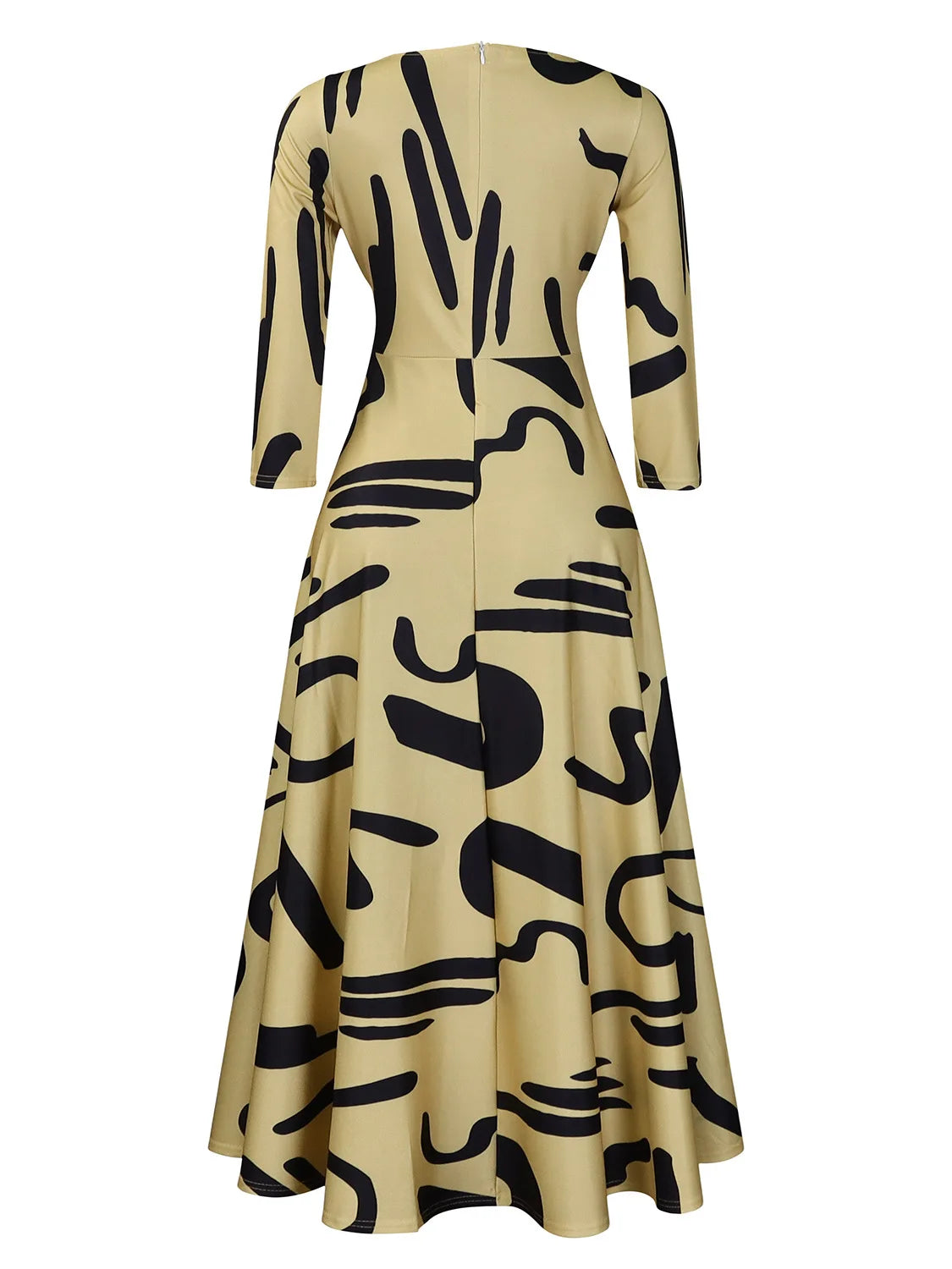 Women's 2024 Autumn New Style Fashionable Elegant Temperament Fashionable Printed Strap Waist Large Skirt Large Size Dress
