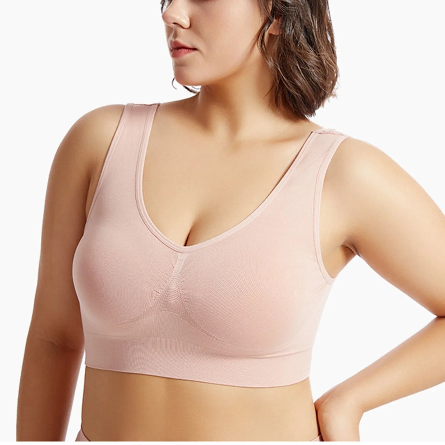 S-5XL Seamless Bras For Women Push Up Hollow Breathable Sports Bra Female Unwired No Pads Crop Top Girls Sexy Lingerie Brassiere