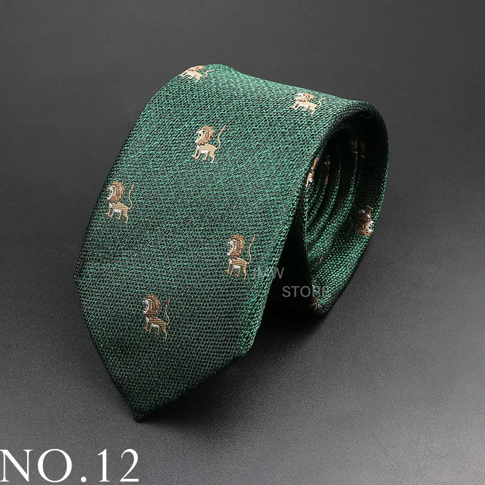 New Design Wedding Men Tie Green Wine Red Paisley Flower Animal Neckties Men Business Dropshipping Groom Collar Accessories Gift