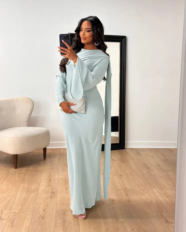 2024 Womens Dresses Spring Elegant Dresses for Women Long Shoulder Strap Loose Solid Color Casual Long Dresses Woman Clothing