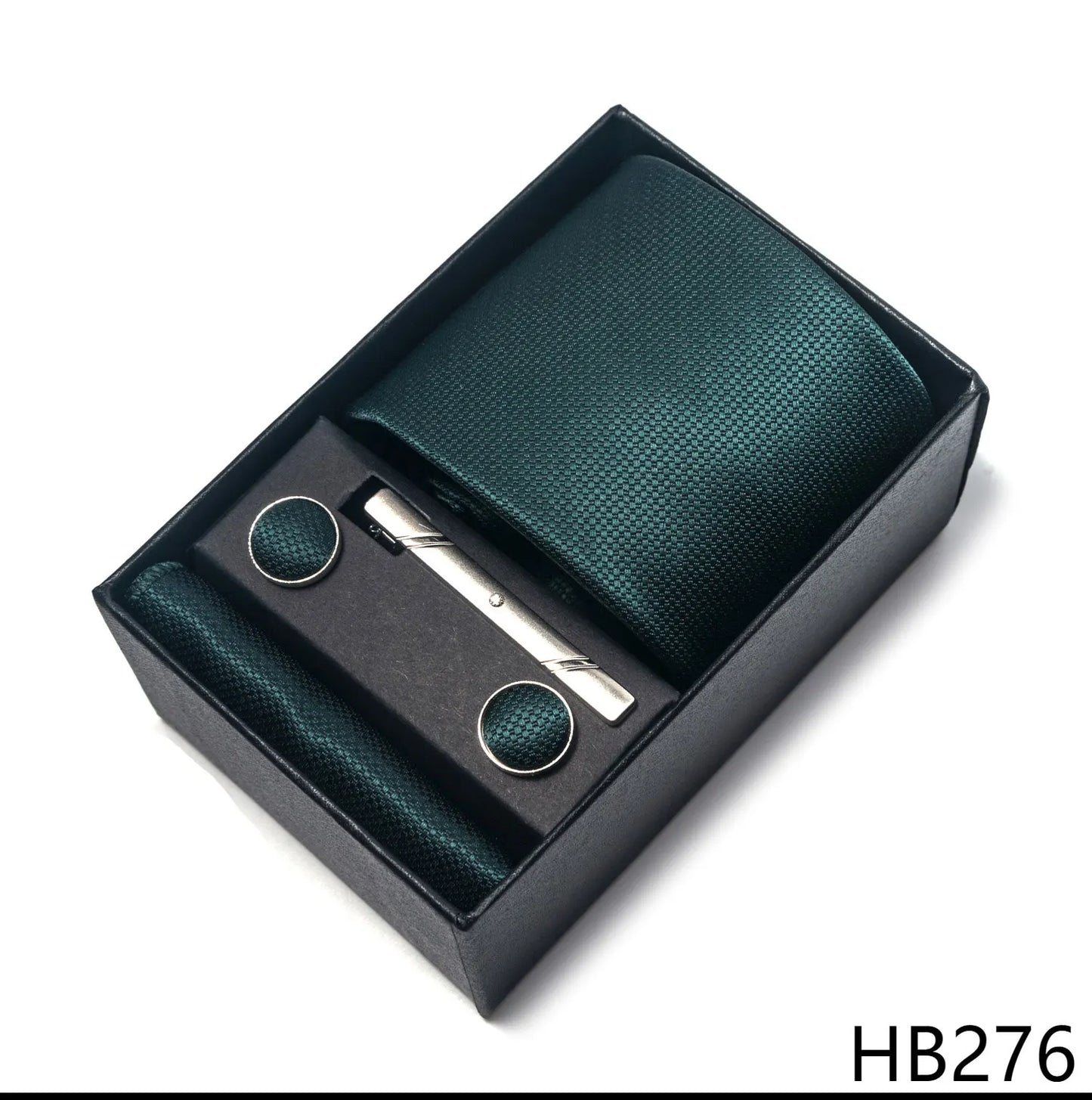 Luxury Brand 8 cm Tie Handkerchief Cufflink Clip Set For Men Wedding Gravata Suit Accessories Holiday Gift Box