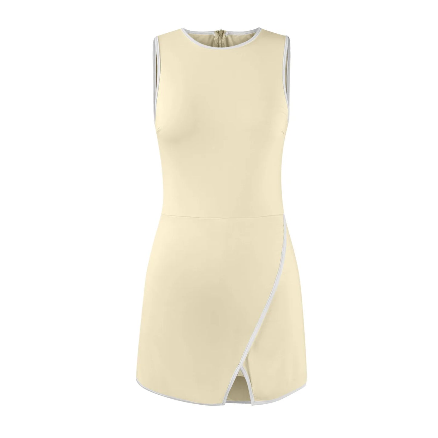Women's Tennis Dress Summer Workout Dress Athletic Sleeveless Active Dresses Built In Shorts Fashion tight fitting Sports Skirt
