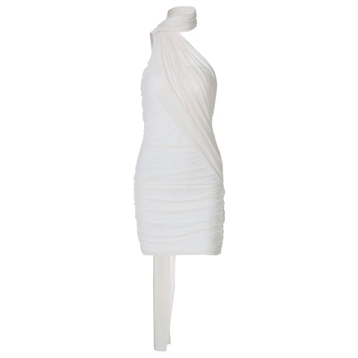 Tuularose Party Gathering Mini Dress Summer Sleeveless Backless Fluttering Mesh Dress Women's Sexy Fashion Wrap Mini Dresses