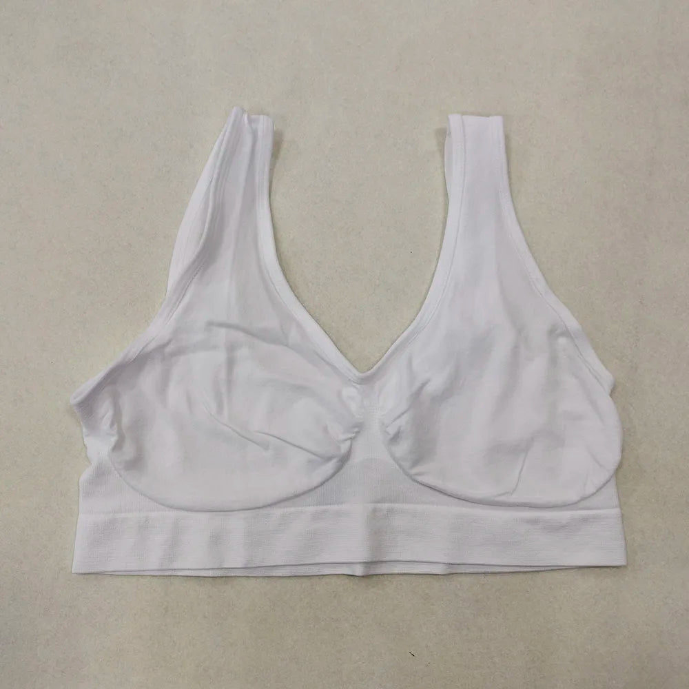 Women Sports Bra Without pad Sleep Brassiere Underwear sleep yoga sports bra vest Plus Size Top no sponge insert pad Bralette