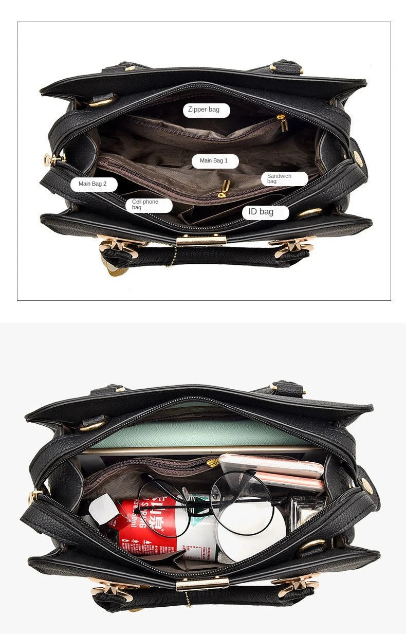 New Woman Shoulder Bag Large Capacity Handbag for Women Crossbody Bag PU Portable Bucket Bag Ladies Messenger Bags Tote Bags
