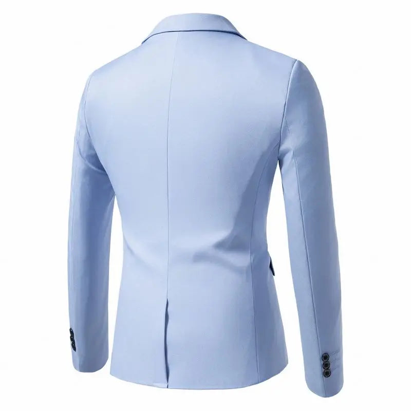 Spring Autumn Men's Single Button Slim Fit Blazers Smart Casual Turn-Down Collar Suit Jacket Men Formal Wedding Blazers Outwear